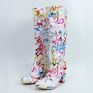 Graffiti letter boot. Brand new, never worn.